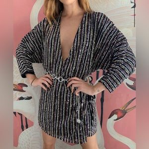 ASTER WRAP DRESS IN SEQUIN
Eastnwest